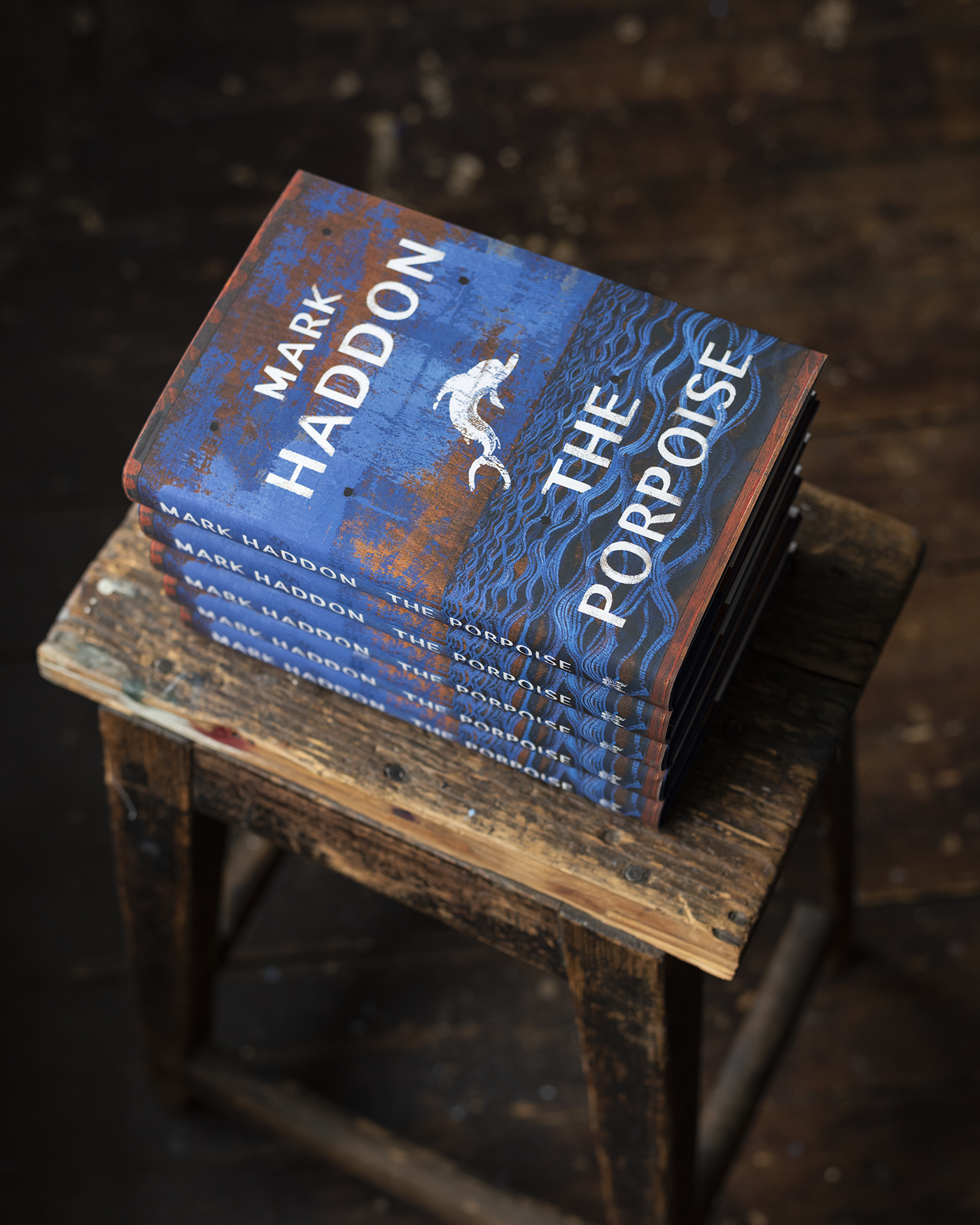 Book cover by David Cass for Mark Haddon's novel "The Porpoise", published in 2019 by Chatto Windus